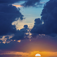 Buy canvas prints of Sunset between the clouds and the Sea by Nick Jenkins