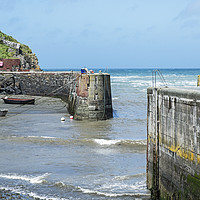 Buy canvas prints of Entrance to Porthgain Harbour Pembrokeshire Coast by Nick Jenkins