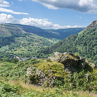 Buy canvas prints of Looking Down on Blaenrhondda in the Rhondda Fawr  by Nick Jenkins