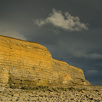 Buy canvas prints of Nash Point Cliffs Summer Evening South Wales  by Nick Jenkins