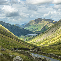 Buy canvas prints of Looking Down Kirkstone Pass to Place Fell Lake Dis by Nick Jenkins