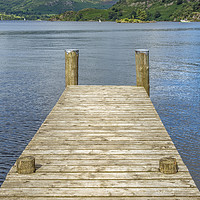 Buy canvas prints of Jetty on Ullswater Lake District National Park by Nick Jenkins