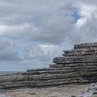 Buy canvas prints of Rocks at Nash Point Beach Glamorgan Heritage Coast by Nick Jenkins