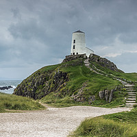 Buy canvas prints of The Ty Mawr Lighthouse on Llanddwyn Island Anglese by Nick Jenkins