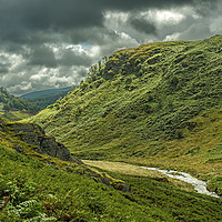 Buy canvas prints of Abergwesyn Common Mid Wales on a mixed weather day by Nick Jenkins