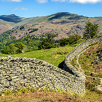 Buy canvas prints of Towards the Fairfield Horseshoe from Silver How by Nick Jenkins