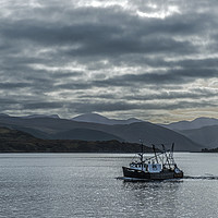 Buy canvas prints of Trawler Coming Home Little Loch Broom, Ullapool, by Nick Jenkins