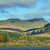 Buy canvas prints of Pen y Fan and Corn Du on an early autumn day by Nick Jenkins