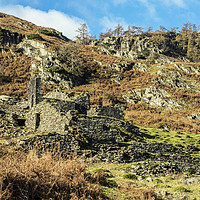 Buy canvas prints of Slate Quarry Ruins Tilberthwaite Lake District by Nick Jenkins