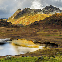 Buy canvas prints of Langdale Pikes from Blea Tarn Lake District  by Nick Jenkins