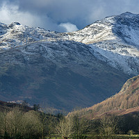 Buy canvas prints of Bowfell from the Langdale Valley Lake District by Nick Jenkins