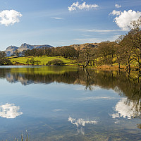 Buy canvas prints of Loughrigg Tarn Lake District Cumbria by Nick Jenkins