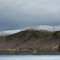 Buy canvas prints of The Helvellyn Ridge above Thirlmere Lake District by Nick Jenkins