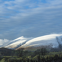 Buy canvas prints of Skiddaw in Winter Lake District National Park  by Nick Jenkins