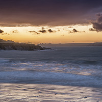 Buy canvas prints of West Angle Bay on a Winter Evening Pembrokeshire by Nick Jenkins