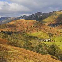 Buy canvas prints of Upper Troutbeck Valley and Fells Lake District  by Nick Jenkins