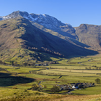 Buy canvas prints of Mickleden and Bowfell Langdale Lake District by Nick Jenkins