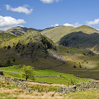 Buy canvas prints of Fells Below Coniston Old Man Lake District Cumbria by Nick Jenkins
