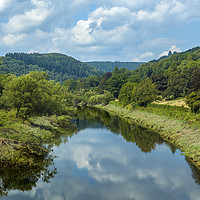 Buy canvas prints of The River Wye from Brockweir Bridge Wye Valley by Nick Jenkins