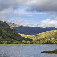Buy canvas prints of Llyn Gwynant lake in the Nant Gwynant Valley Sonwd by Nick Jenkins