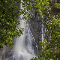 Buy canvas prints of Aber Falls at Abergwyngregyn North Wales by Nick Jenkins