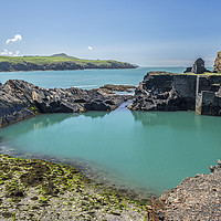 Buy canvas prints of Blue Lagoon Abereiddi Pembrokeshire Coast Wales by Nick Jenkins