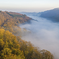 Buy canvas prints of The Wye Valley and Cloud Inversion Gloucestershire by Nick Jenkins