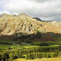 Buy canvas prints of The Langdale Pikes from Langdale Pass  by Nick Jenkins