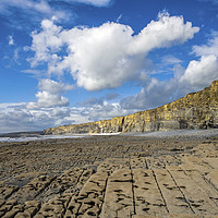 Buy canvas prints of The Cliffs at Nash Point Glamorgan Heritage Coast by Nick Jenkins