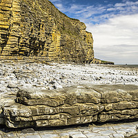 Buy canvas prints of Cliffs Colhugh Beach Glamorgan Heritage Coast  by Nick Jenkins