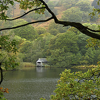 Buy canvas prints of The Boathouse on Rydal Water Lake District by Nick Jenkins