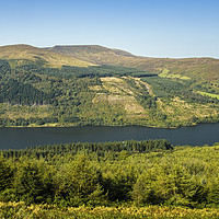 Buy canvas prints of Across Talybont Valley to Waun Rydd Brecon Beacons by Nick Jenkins