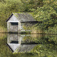 Buy canvas prints of Boat House at Rydal Water Rothay Valley Lakeland by Nick Jenkins
