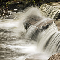 Buy canvas prints of Waterfall on Taff Fechan River Brecon Beacons by Nick Jenkins
