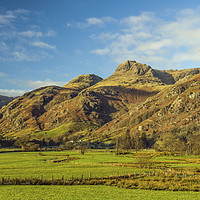 Buy canvas prints of Langdale Pikes Lake District in winter by Nick Jenkins