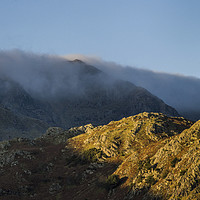 Buy canvas prints of Coniston Fells in Winter Light Lake District Natio by Nick Jenkins