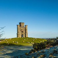 Buy canvas prints of Paxtons Tower Carmarthenshire on a frosty day by Nick Jenkins