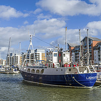 Buy canvas prints of Portishead Marina and Moored Boats Somerset by Nick Jenkins