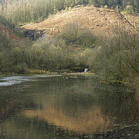 Buy canvas prints of The Upper Pond Clydach Vale Rhondda Valley by Nick Jenkins