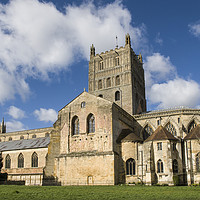 Buy canvas prints of Tewkesbury Abbey from the south Gloucestershire by Nick Jenkins