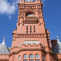 Buy canvas prints of Pierhead Building Clock Cardiff Bay by Nick Jenkins