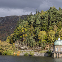 Buy canvas prints of Garreg Ddu Reservoir Elan Valley Mid Wales Autumn  by Nick Jenkins