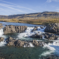 Buy canvas prints of Glanni Waterfall at Bifrost in western Iceland by Nick Jenkins