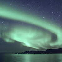 Buy canvas prints of Aurora over Grundafjordur Snaefelsness Iceland by Nick Jenkins