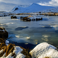 Buy canvas prints of Rannoch Moor Winter Snow in Scotland's Highlands  by Nick Jenkins
