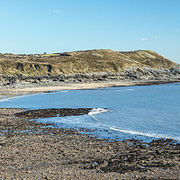 Buy canvas prints of Langland Bay Gower Peninsula south Wales by Nick Jenkins