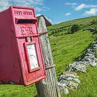 Buy canvas prints of The Post Box at Yockenthwaite in the Yorkshire Dal by Nick Jenkins