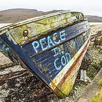 Buy canvas prints of Abandoned Fishing Boat Loch Broom by Nick Jenkins