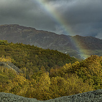 Buy canvas prints of Rainbow Hodge Close Quarry Lake District Cumbria by Nick Jenkins