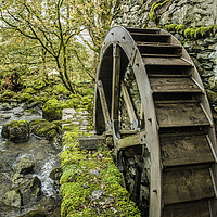 Buy canvas prints of Millwheel Rosthwaite Lake District National Park by Nick Jenkins